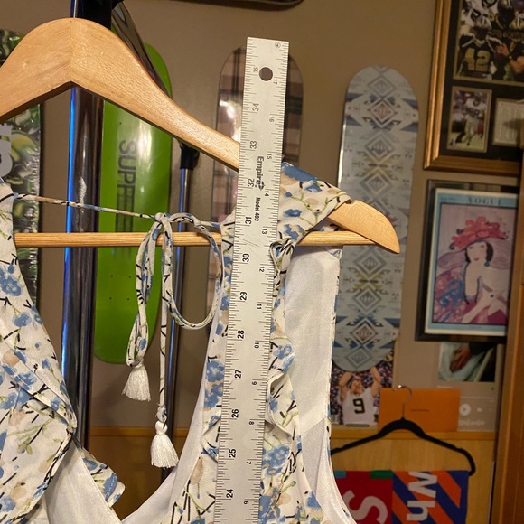 $160 Floral drape ESSUE tie dress size small - Picture 6 of 6